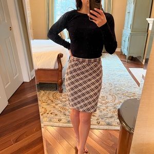 Classic plaid pencil skirt